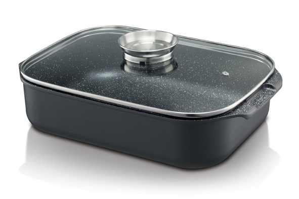 Beka Plat à four 39x25cm + couvercle verre Fs